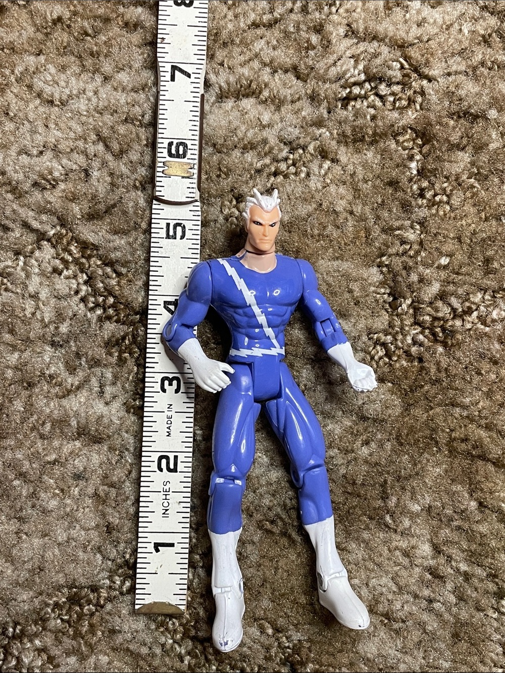 Quicksilver Action Figure Toy 1996 ToyBiz Mutant Armor Series Quantum Speed Sled